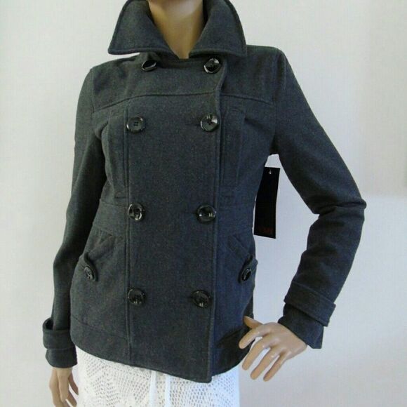 Trench Jacket Yunior Womens Charcoal Gray NWT - Picture 1 of 6